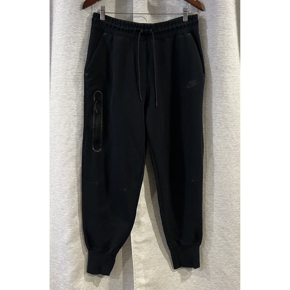 Nike‎ Tech Fleece Joggers Mens L Black Sweatpants Zipper Slim Taper Athletic